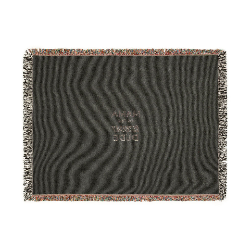 Mama Little Monsters Woven Blanket — Cozy Fringe Throw for Moms