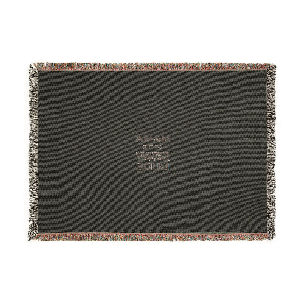 Mama Little Monsters Woven Blanket — Cozy Fringe Throw for Moms