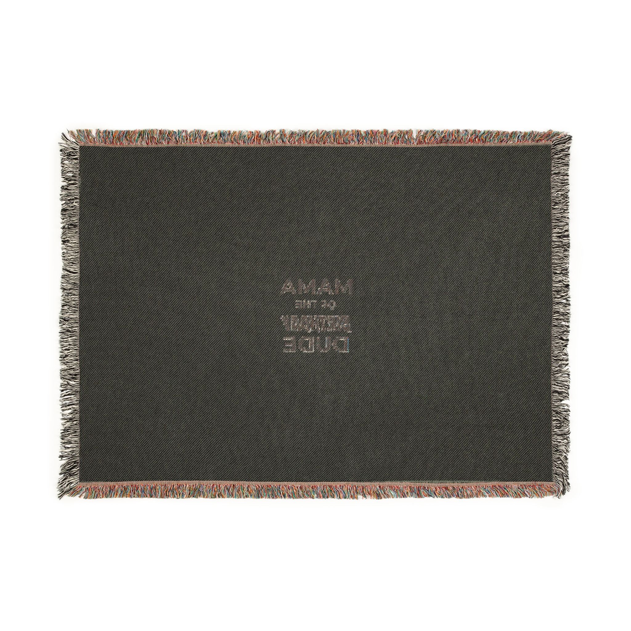 Mama Little Monsters Woven Blanket — Cozy Fringe Throw for Moms