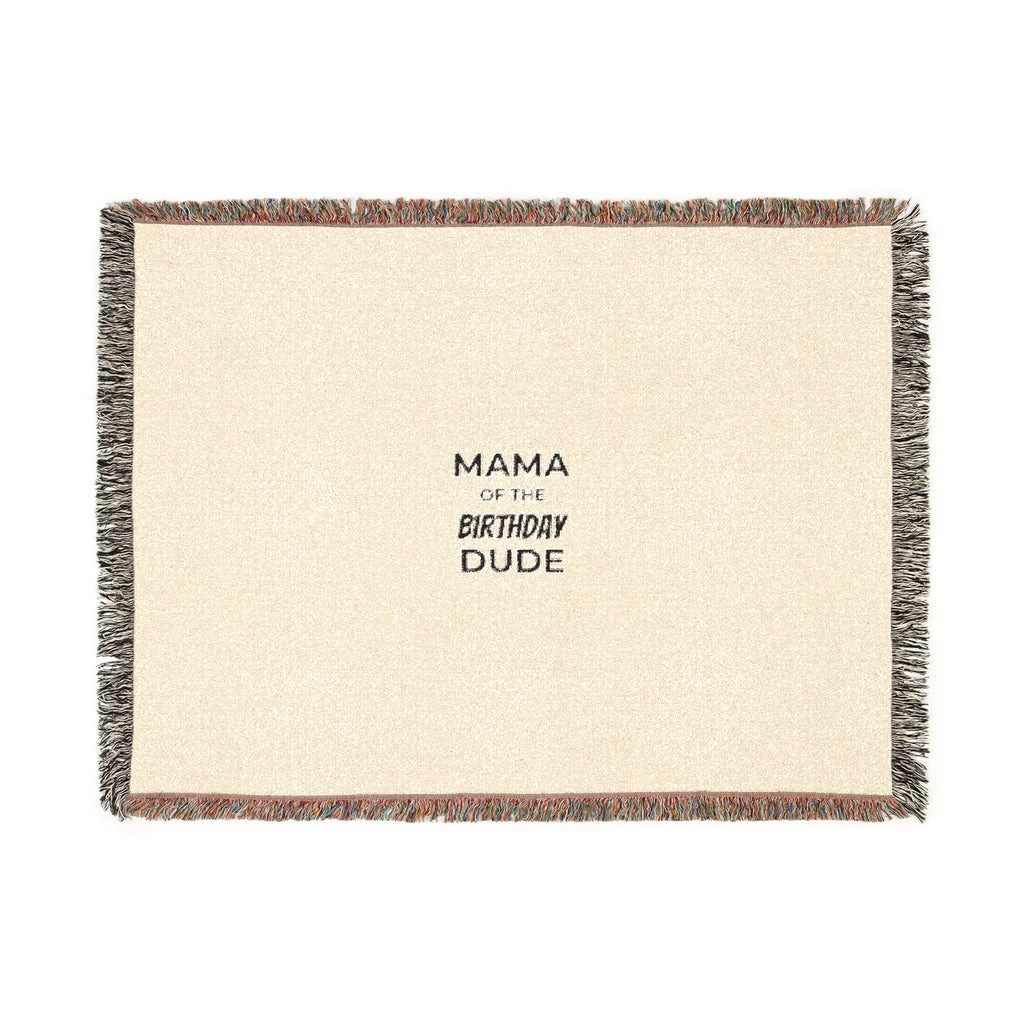Mama Little Monsters Woven Blanket — Cozy Fringe Throw for Moms