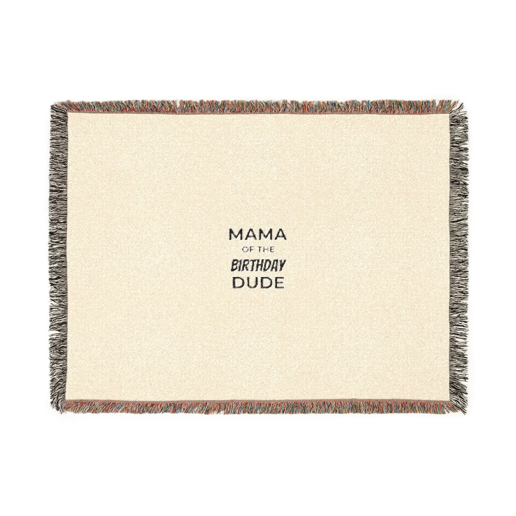 Mama Little Monsters Woven Blanket — Cozy Fringe Throw for Moms