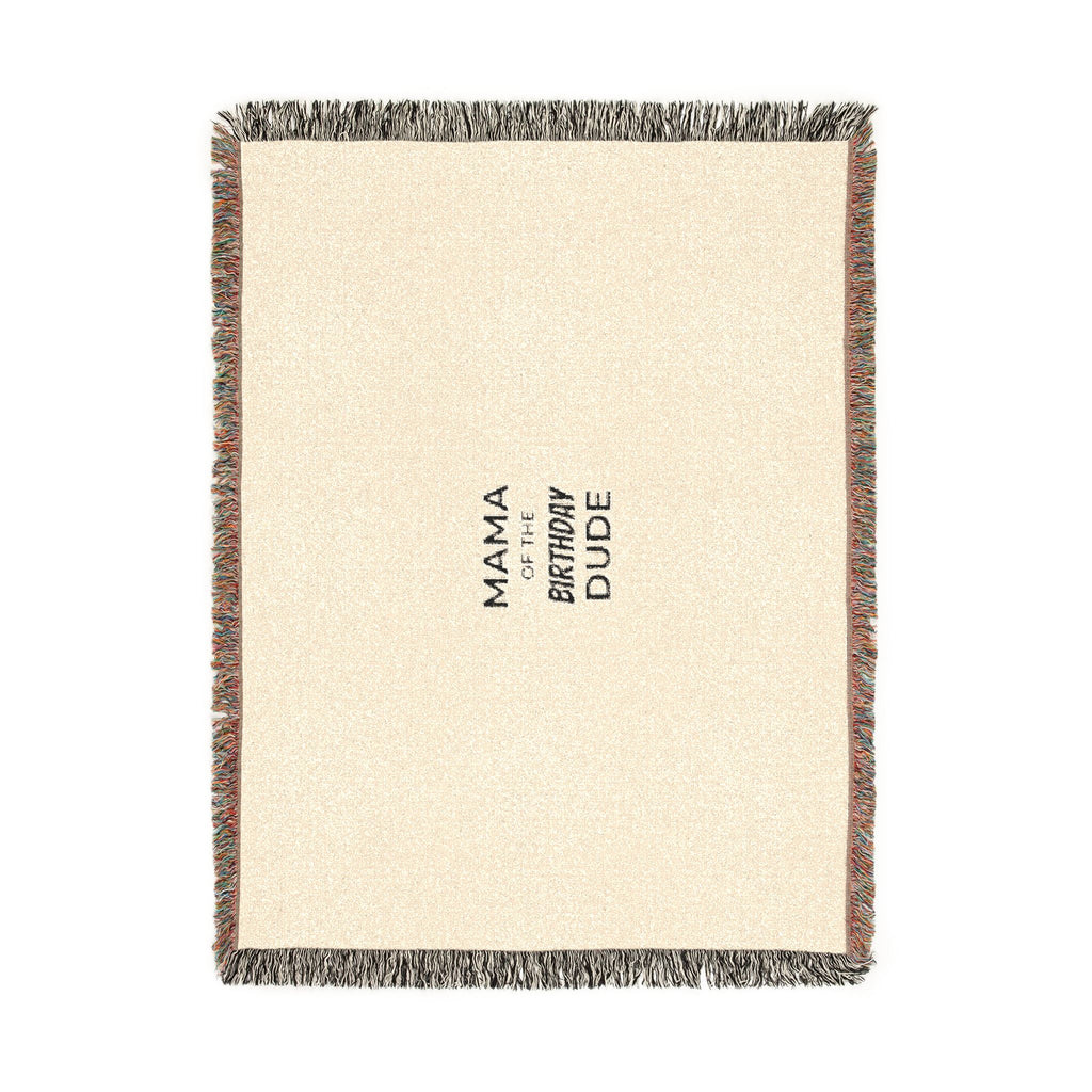 Mama Little Monsters Woven Blanket — Cozy Fringe Throw for Moms