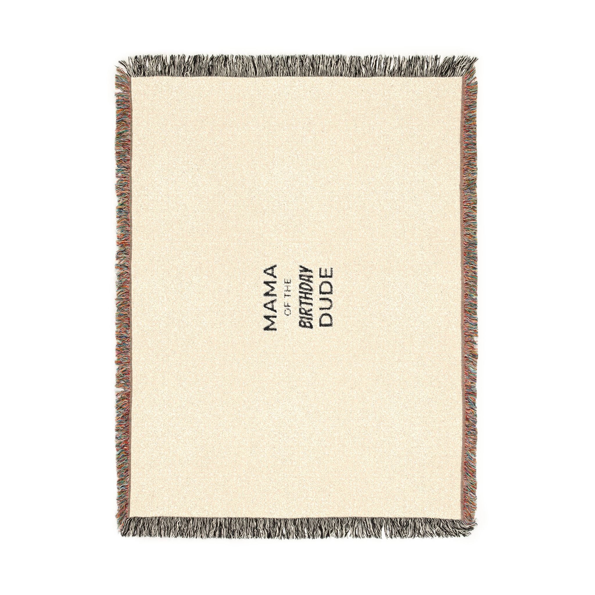 Mama Little Monsters Woven Blanket — Cozy Fringe Throw for Moms