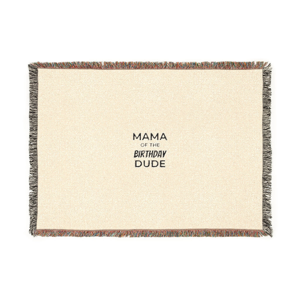 Mama Little Monsters Woven Blanket — Cozy Fringe Throw for Moms