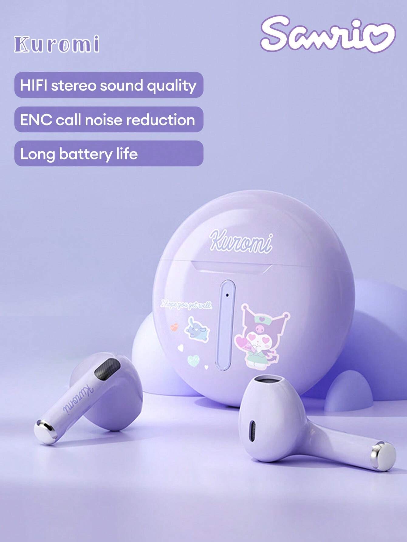 Bluetooth 5.3 Half In-Ear Headphones ENC Noise Cancellation 13mm Driver IPX5 Sweatproof 30H Battery Low Latency Gaming
