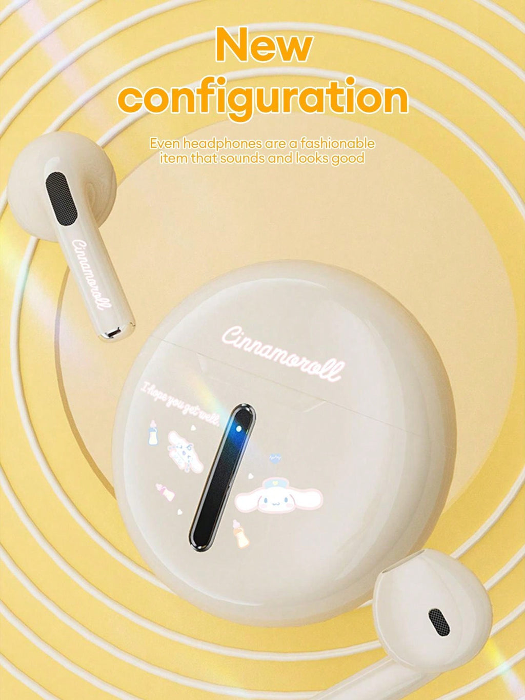 Bluetooth 5.3 Half In-Ear Headphones ENC Noise Cancellation 13mm Driver IPX5 Sweatproof 30H Battery Low Latency Gaming