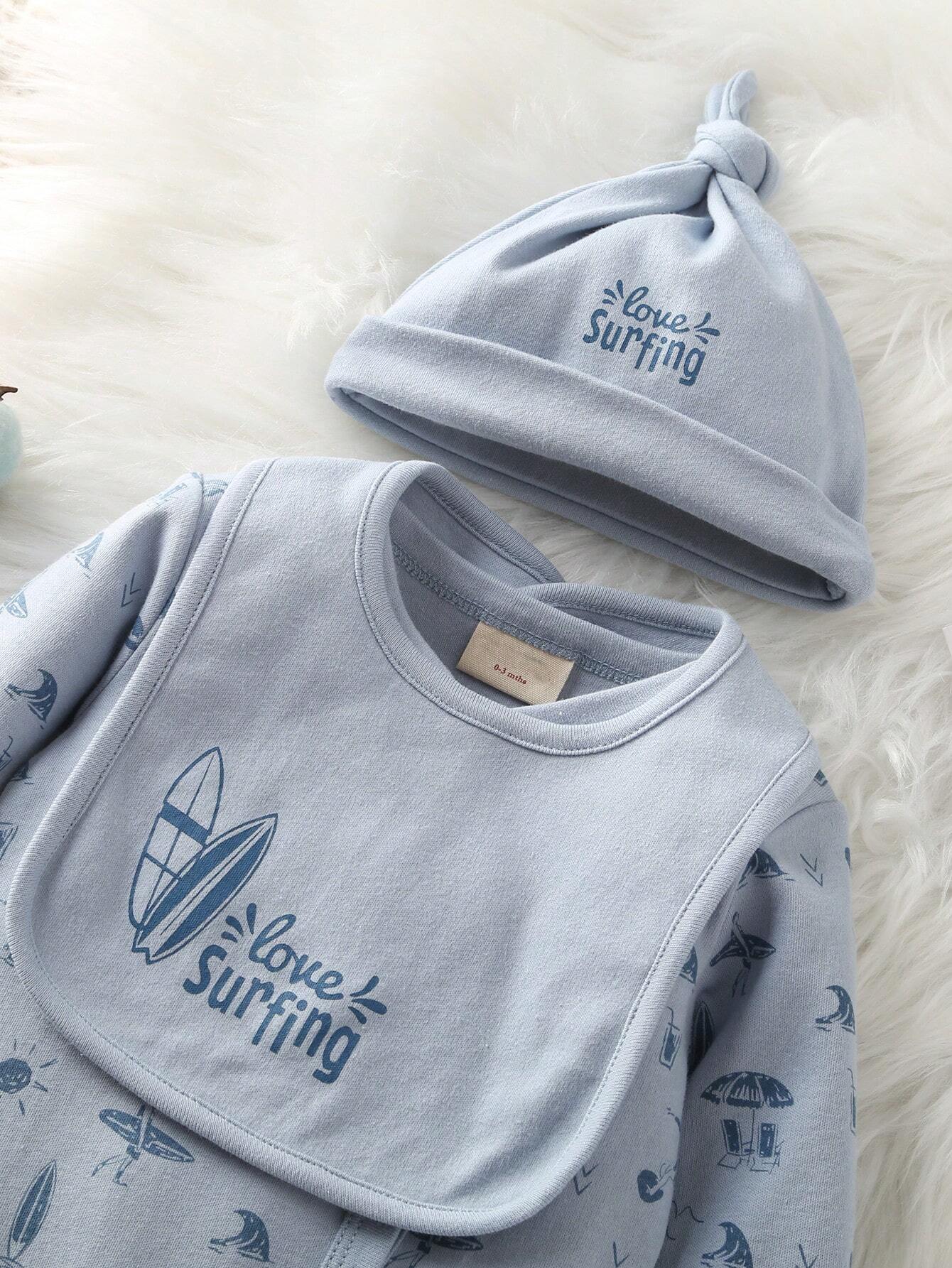 Baby Beach & Sports Hat and Bib Set Football Pants Autumn/Winter