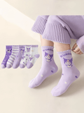 Kids' Assorted Melody Cartoon Anime Mid-Calf Socks Breathable Moisture-Wicking