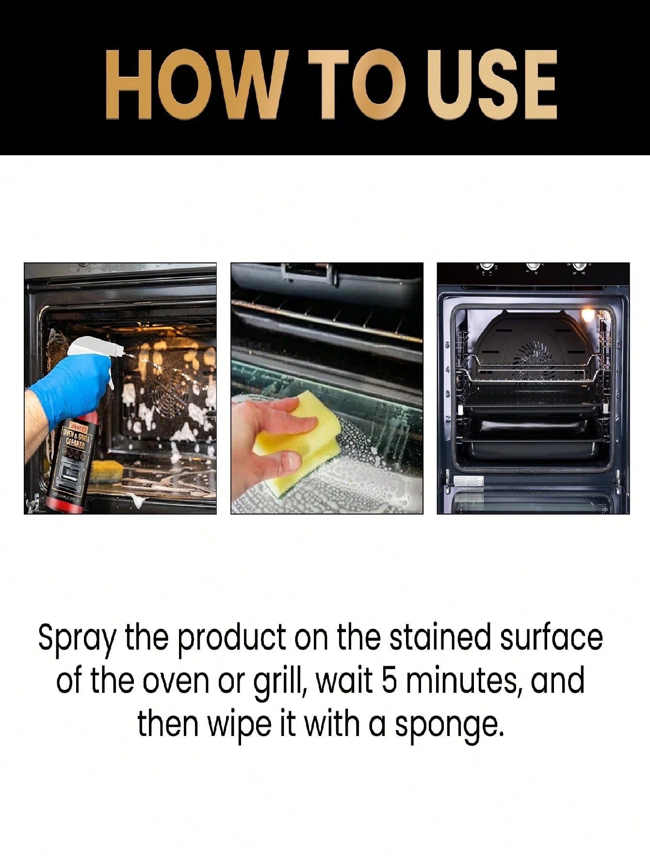 Oven & Grill Cleaner 100ml Heavy-Duty Degreaser Deodorizer for Metal Surfaces