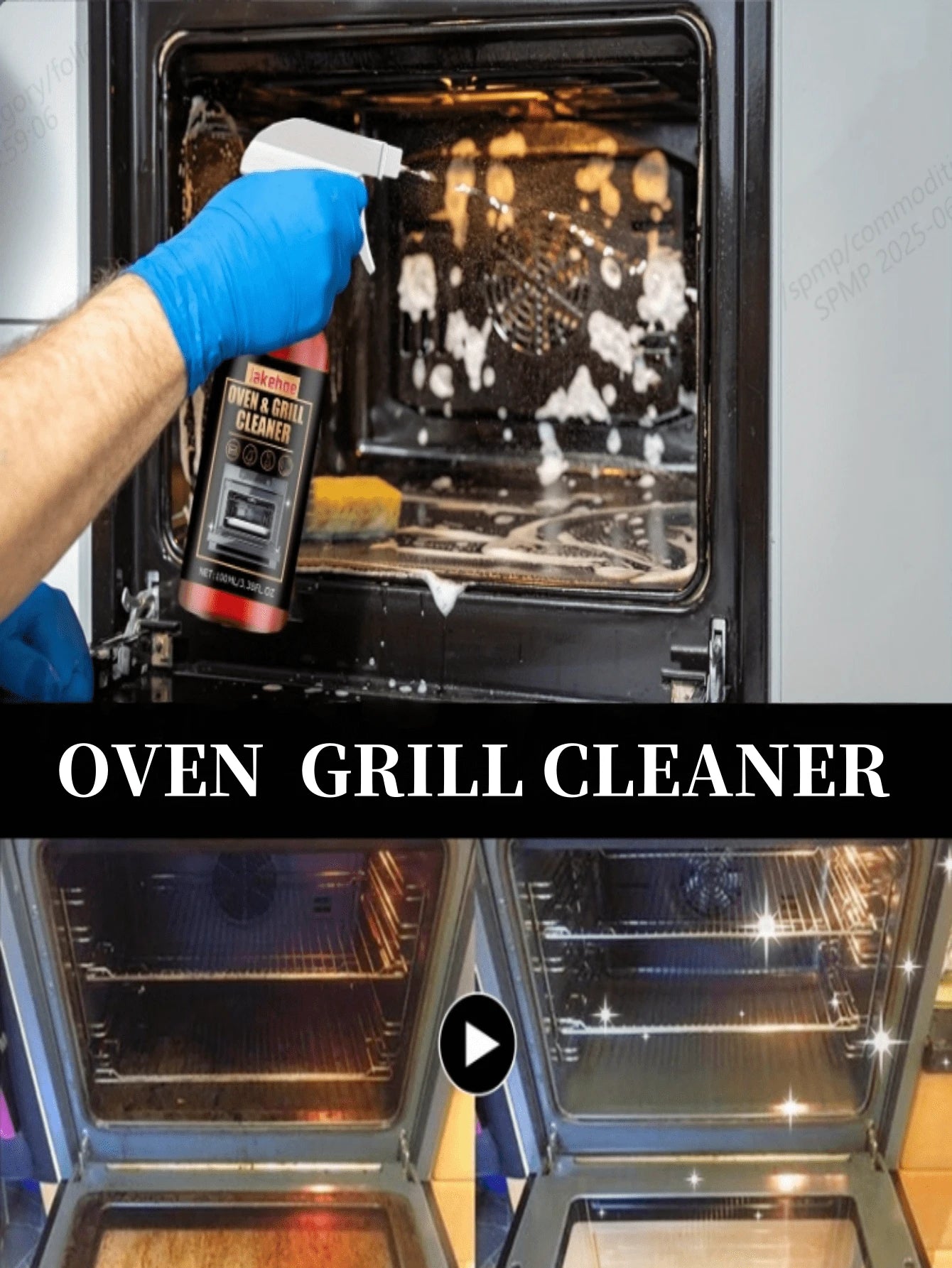 Oven & Grill Cleaner 100ml Heavy-Duty Degreaser Deodorizer for Metal Surfaces