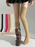 Women's Multi-Color Thigh High Socks Warm Thick Knit Over-The-Knee Stockings