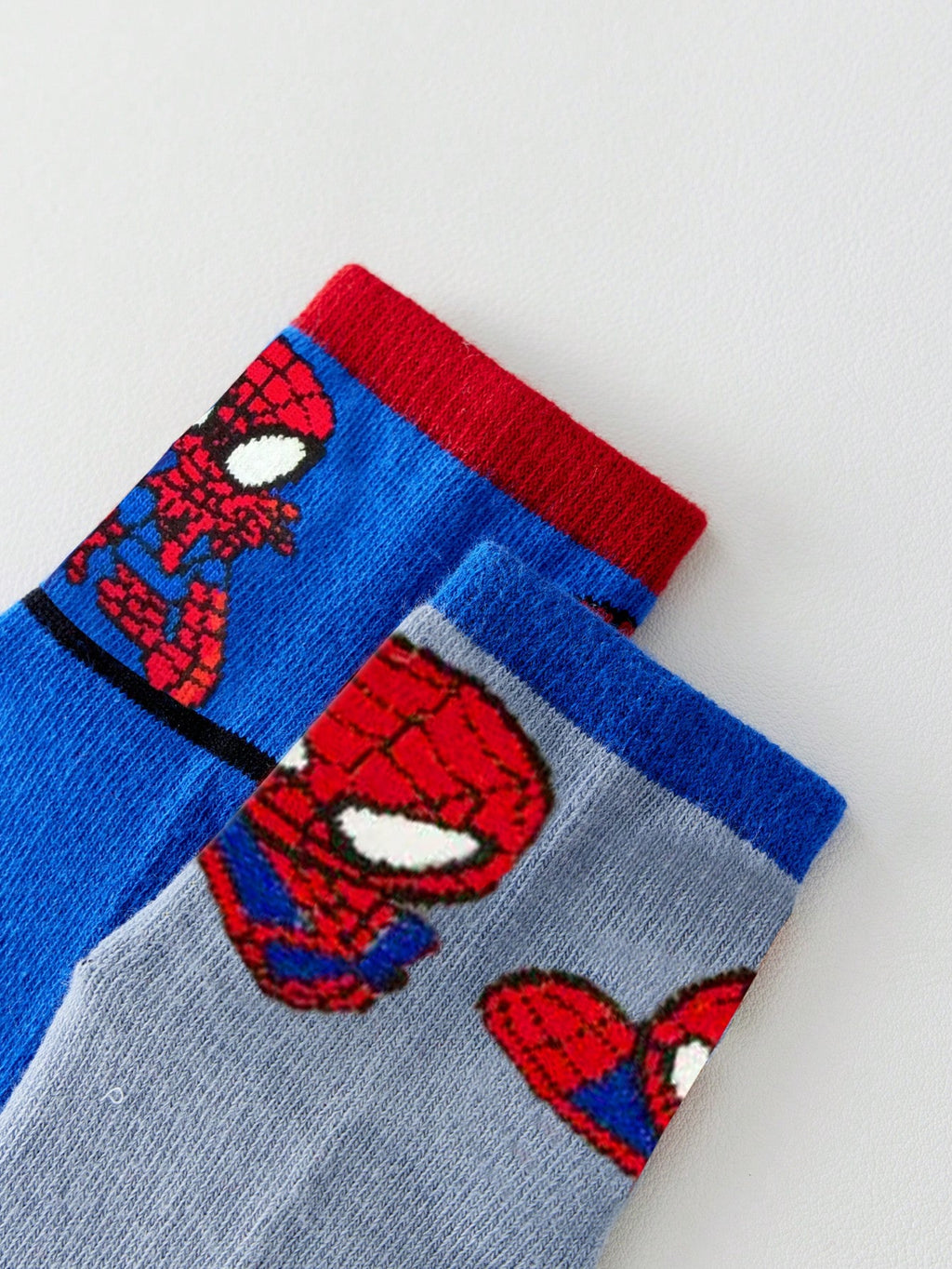 Children's 5-Pair Spider-Man Themed Socks Set Non-Slip Breathable