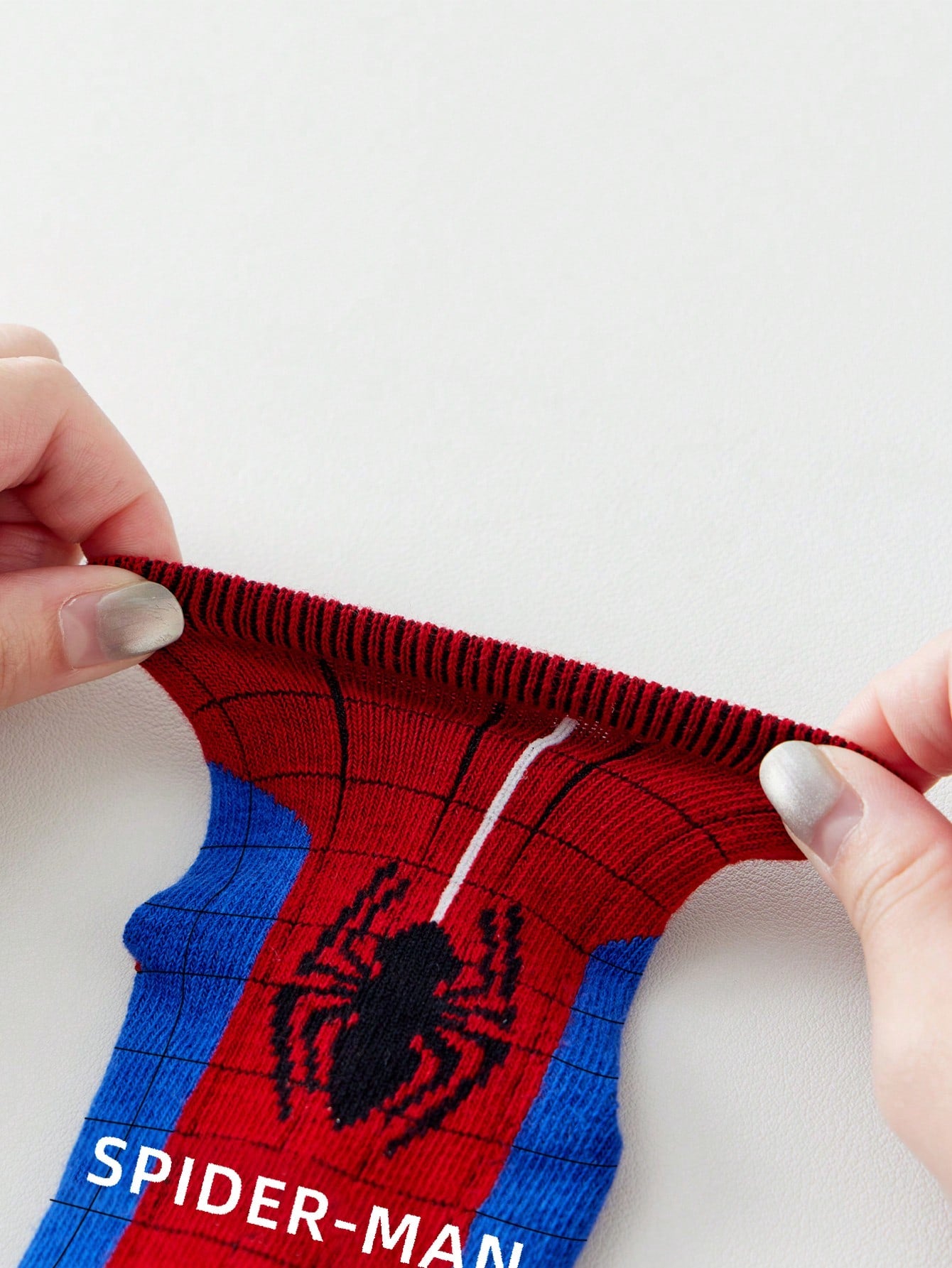 Children's 5-Pair Spider-Man Themed Socks Set Non-Slip Breathable