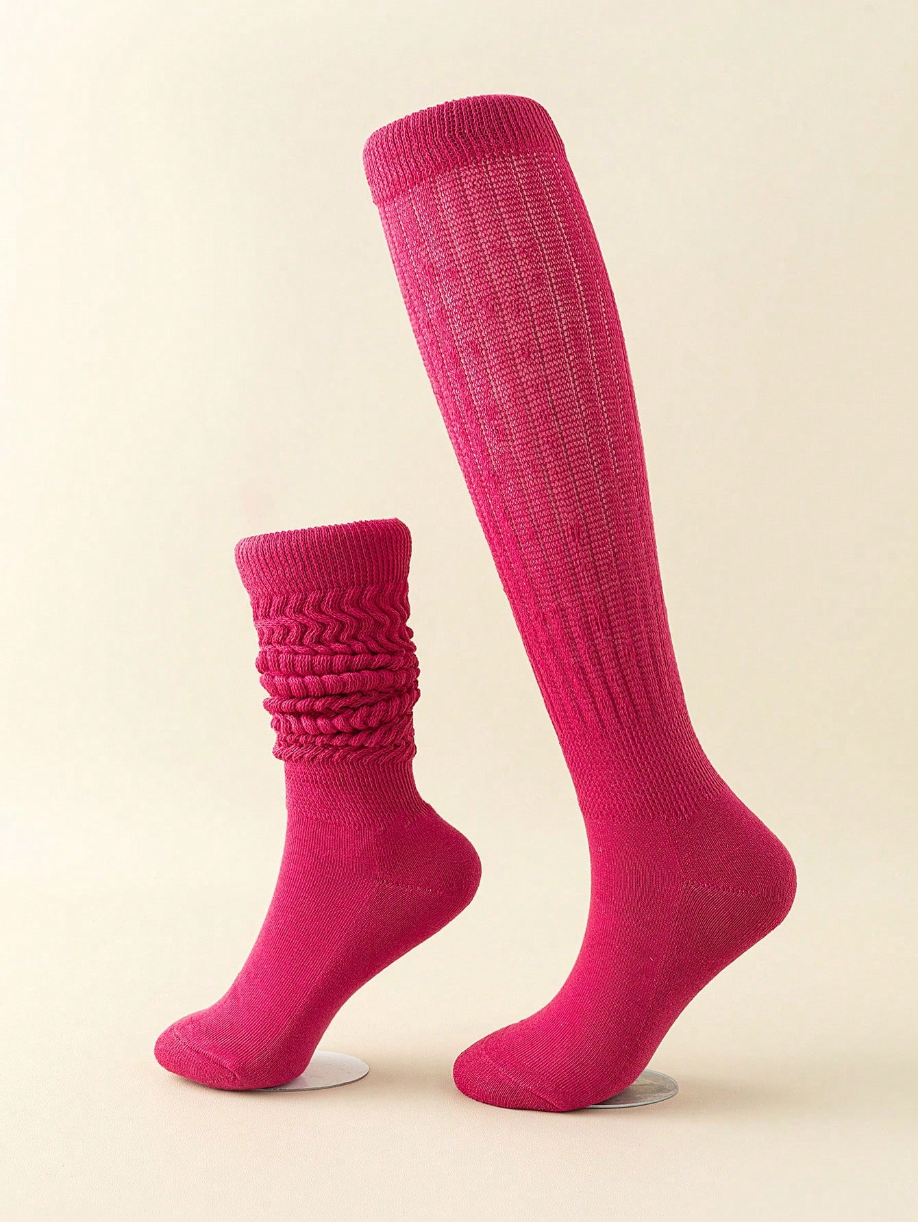 Women's Multi-Color Thigh High Socks Warm Thick Knit Over-The-Knee Stockings