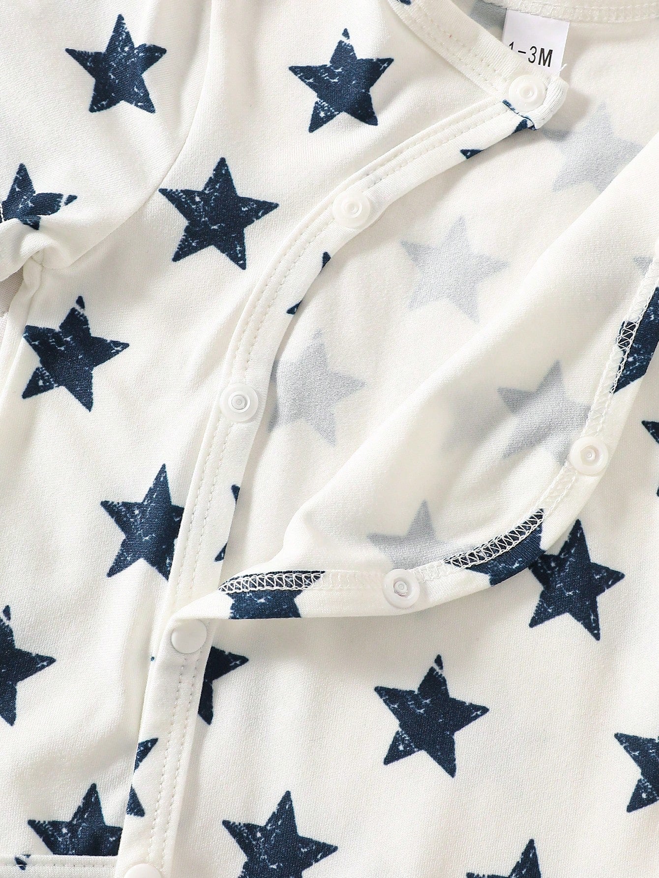 Baby Boy Short Sleeve Round Neck Bodysuit Set of 3 Soft Breathable Star & Bear Print