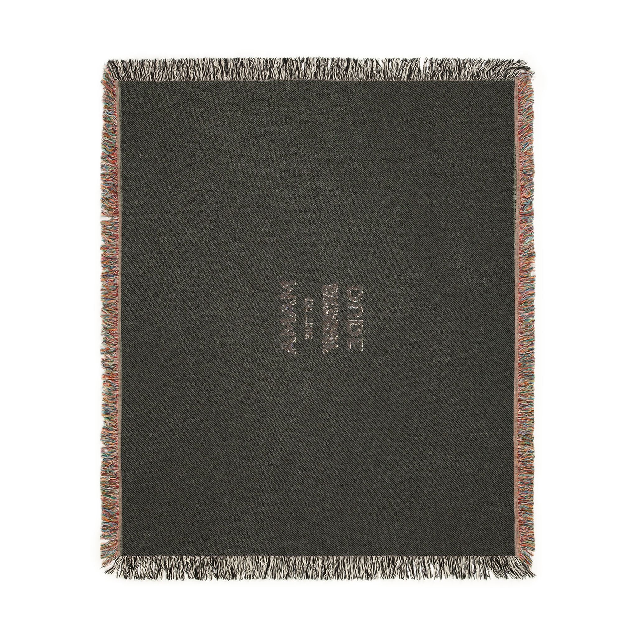 Mama Little Monsters Woven Blanket — Cozy Fringe Throw for Moms