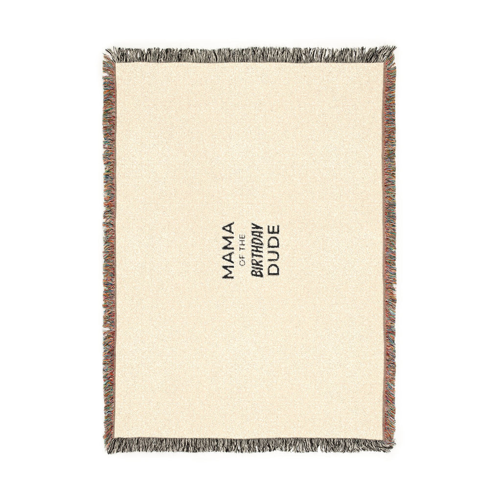 Mama Little Monsters Woven Blanket — Cozy Fringe Throw for Moms