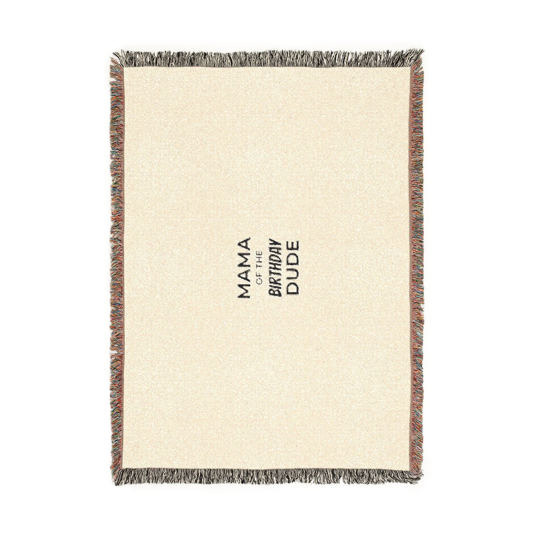 Mama Little Monsters Woven Blanket — Cozy Fringe Throw for Moms