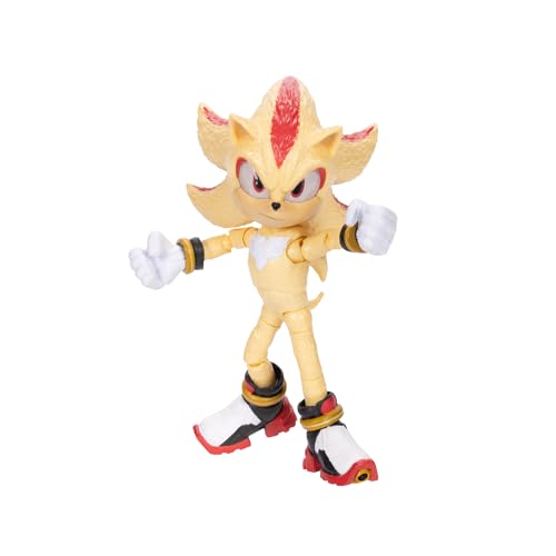Sonic The Hedgehog Sonic 3 Movie 5" Super Sonic Action Figure Jakks Pacific Wave 3