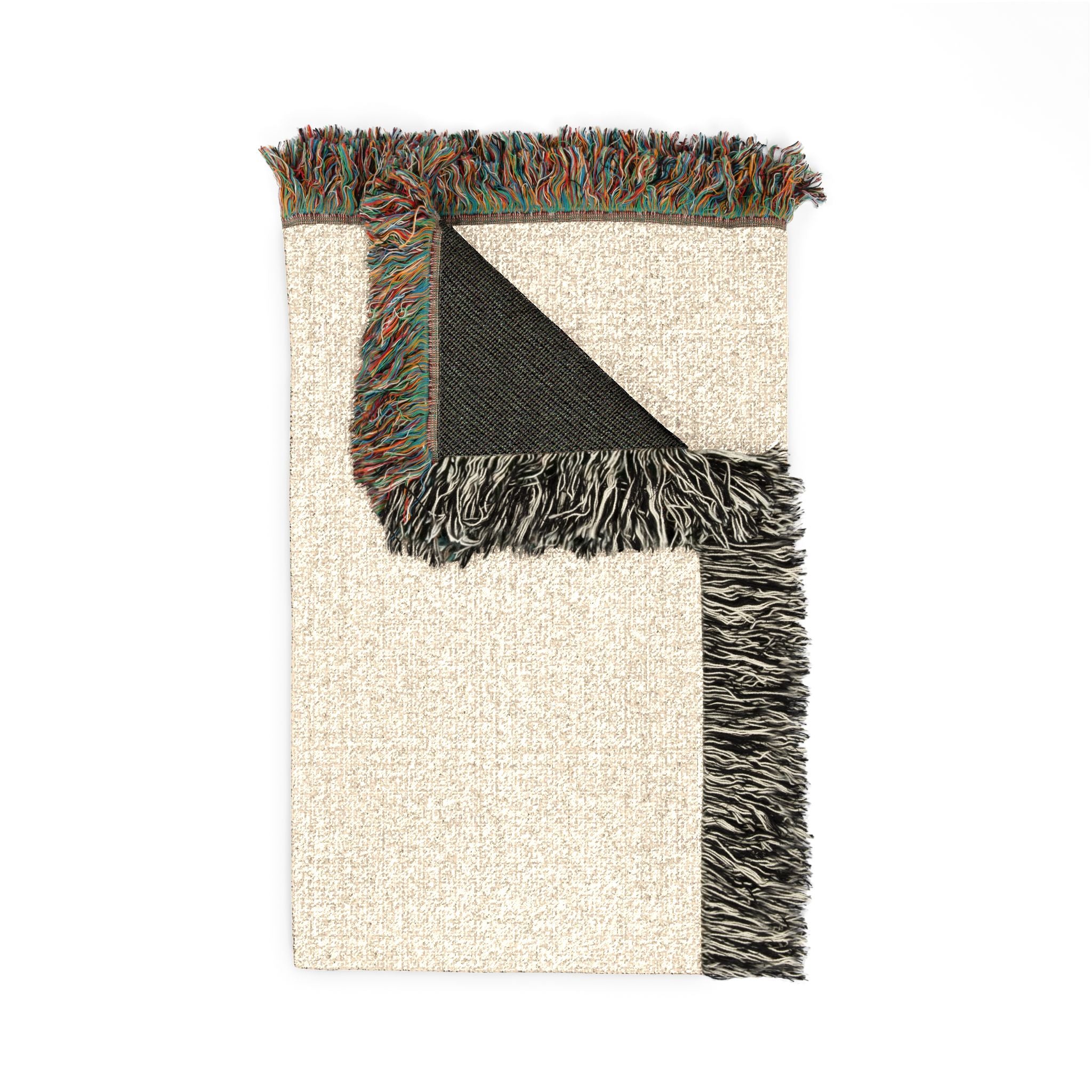 Mama Little Monsters Woven Blanket — Cozy Fringe Throw for Moms