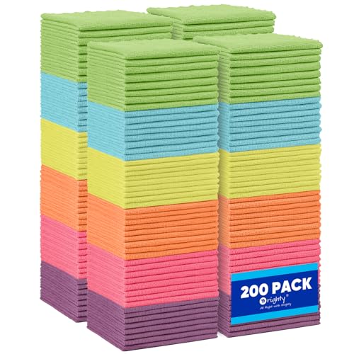 Orighty Microfiber Cleaning Cloths 24 Pack 30 x 28 cm Highly Absorbent Lint Free Reusable Towels for Kitchen Car and Household