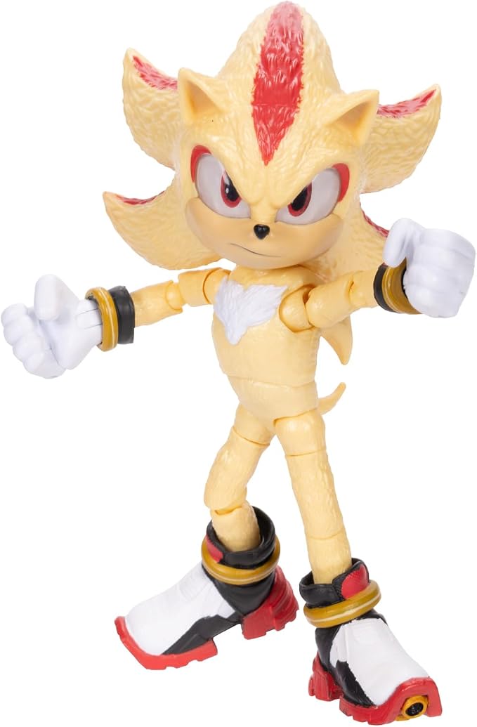 Sonic The Hedgehog Sonic 3 Movie 5" Super Sonic Action Figure Jakks Pacific Wave 3