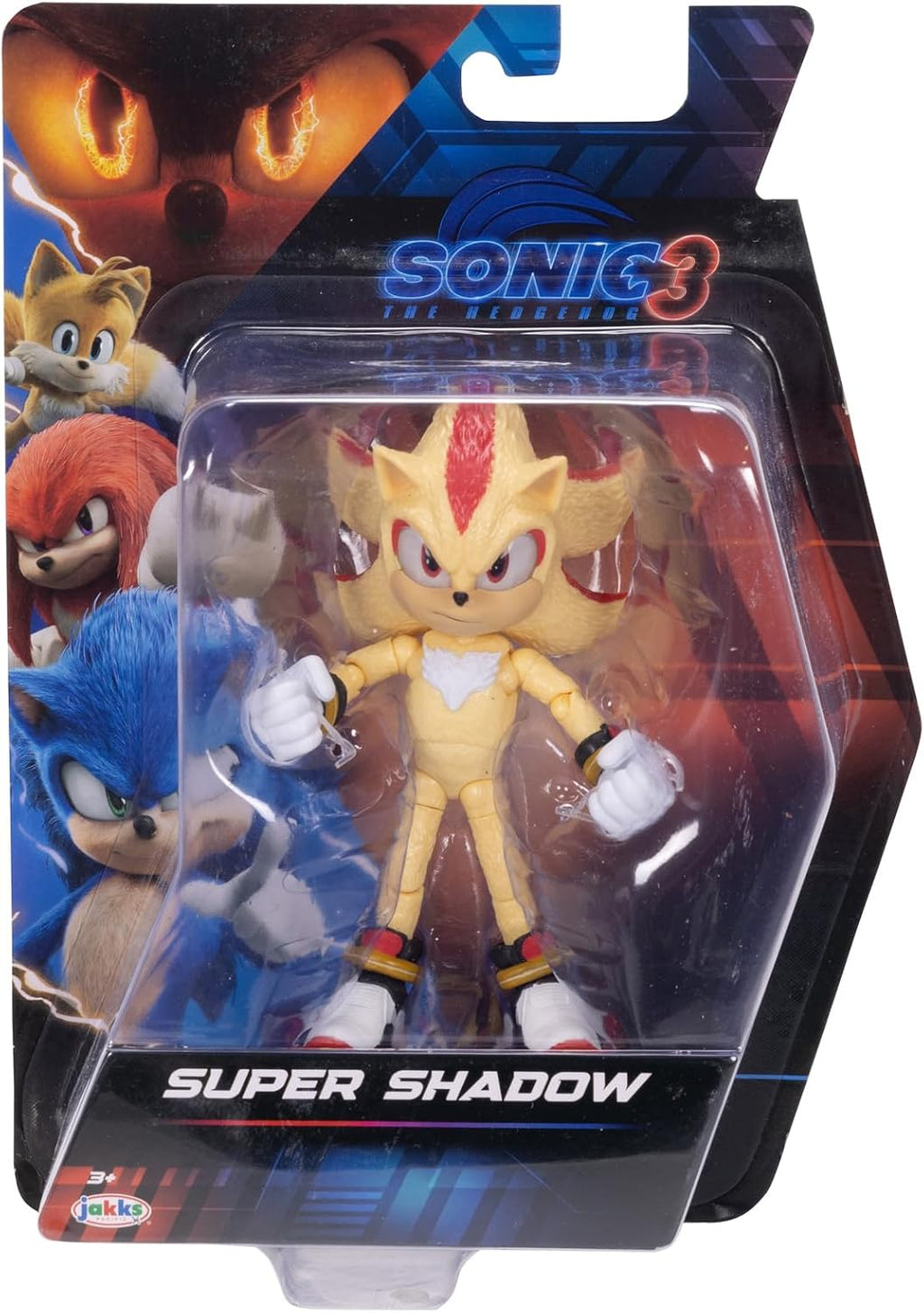 Sonic The Hedgehog Sonic 3 Movie 5" Super Sonic Action Figure Jakks Pacific Wave 3