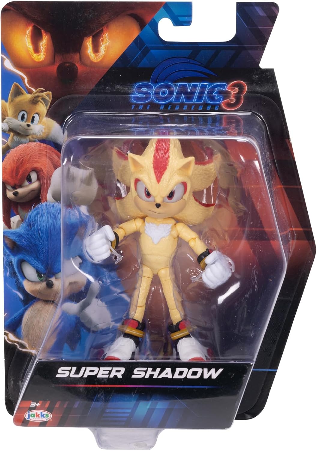 Sonic The Hedgehog Sonic 3 Movie 5" Super Sonic Action Figure Jakks Pacific Wave 3