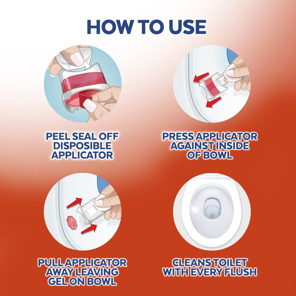 Lysol Click Gel Automatic Toilet Bowl Cleaner Mango & Hibiscus Scent 6 Count