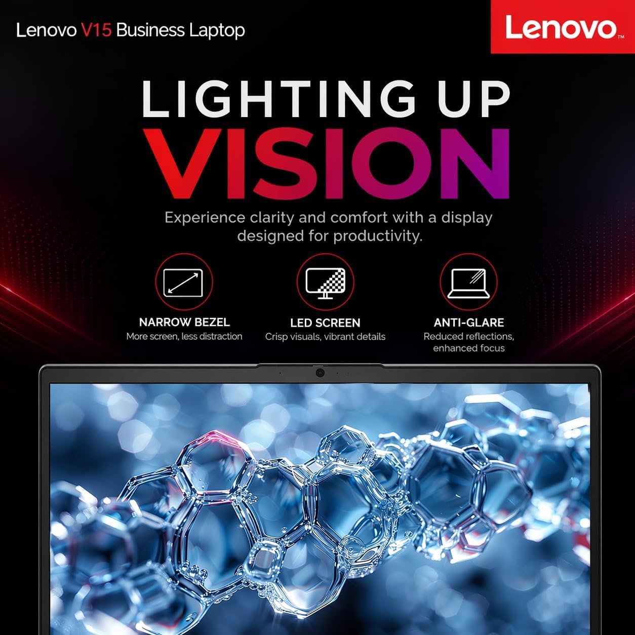 Lenovo V15 G6 15.6" Business Laptop 2026 Intel N100 8GB DDR5 256GB SSD Windows 11