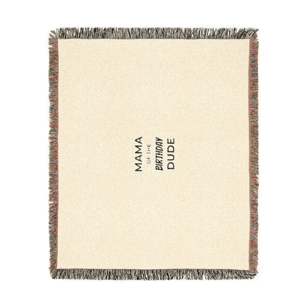 Mama Little Monsters Woven Blanket — Cozy Fringe Throw for Moms
