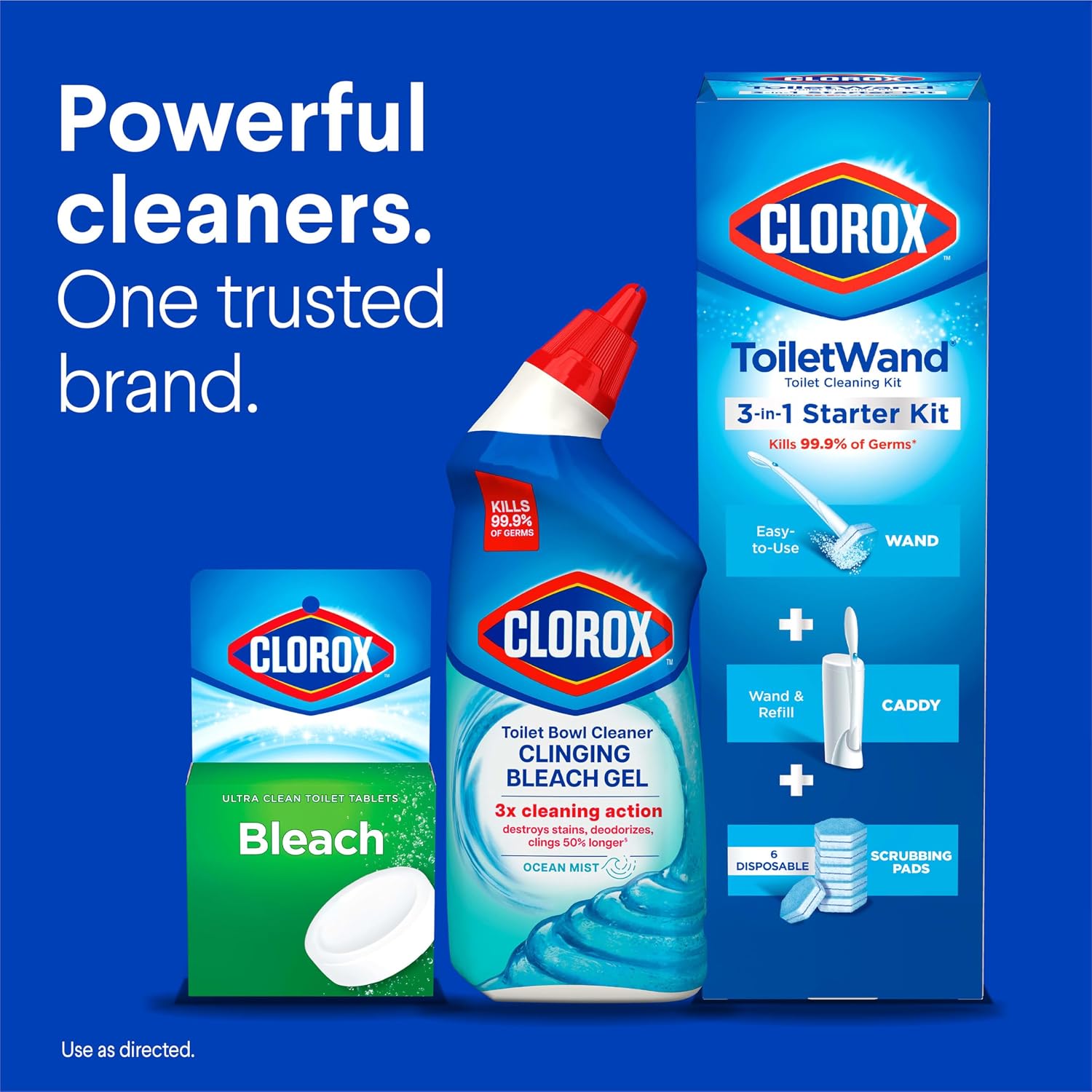 Clorox Toilet Bowl Cleaner Clinging Bleach Gel Ocean Mist 709 ml Pack of 2