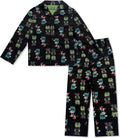Komar Kids Boys Sonic The Hedgehog Halloween 2 Piece Pajama Set Spooky Sonic & Shadow Notch Long Sleeve Button