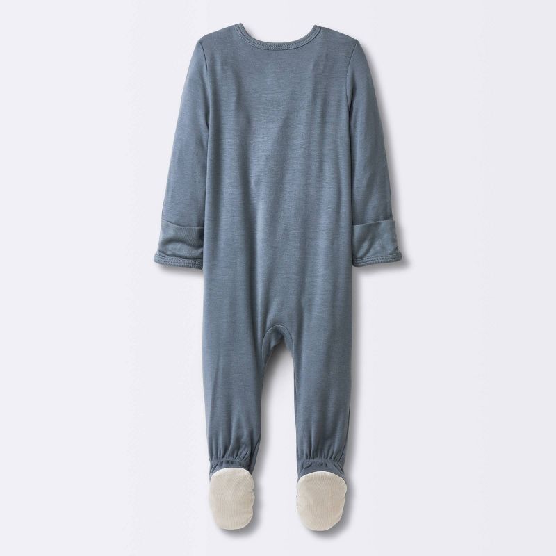Cloud Island Baby Boys' 2pk Solid So Very Soft Modal Blend Sleep N' Play Footed Pajamas Gray