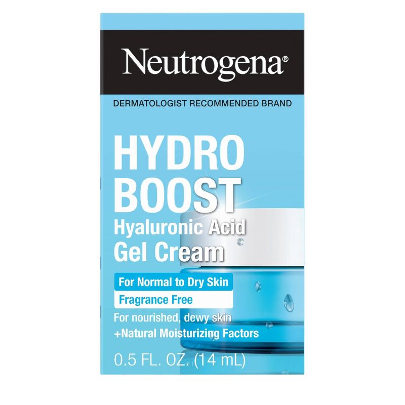 Neutrogena Hydro Boost Water Gel Cream Face Moisturizer with Hyaluronic Acid for Normal to Dry Skin Fragrance Free