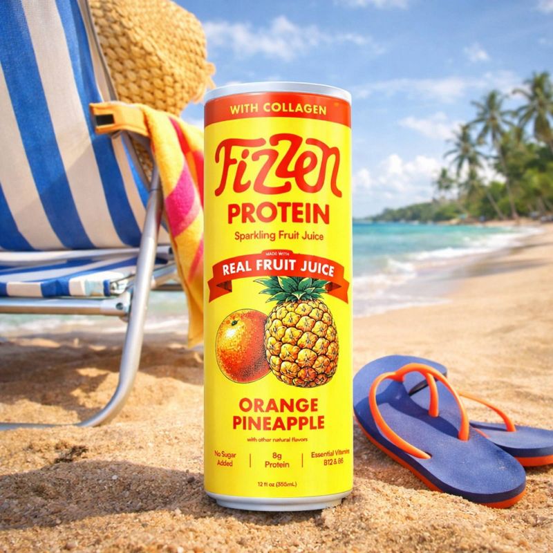 Fizzen Orange Pineapple Protein Sparkling Juice 355 ml