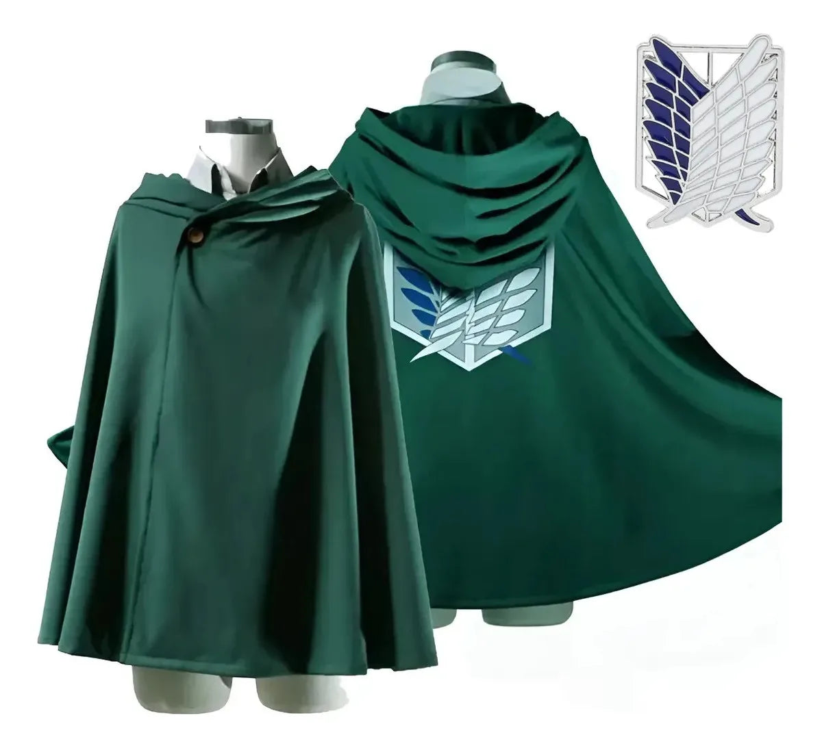 Attack on Titan Scouting Legion Cosplay Cloak Green Polyester