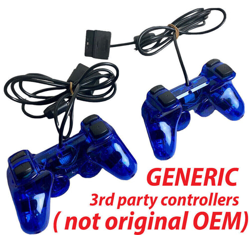 2x Wired Controller for Sony PS2 Vibration Game Joystick Joypad