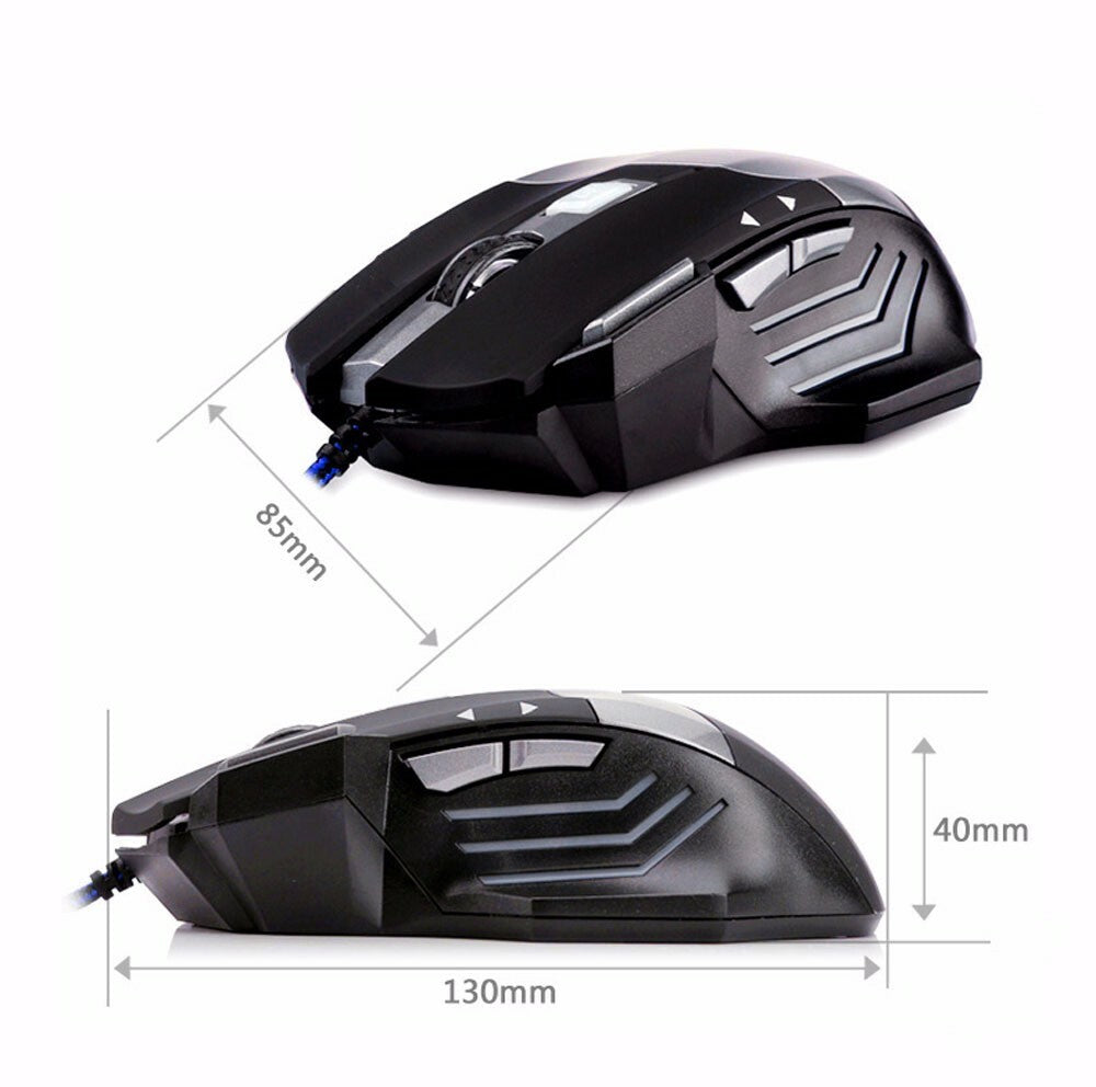 MagicTEK GM-702 Wired USB Gaming Mouse 7-Button LED 5500 DPI