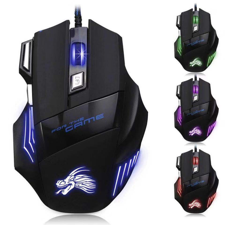 MagicTEK GM-702 Wired USB Gaming Mouse 7-Button LED 5500 DPI