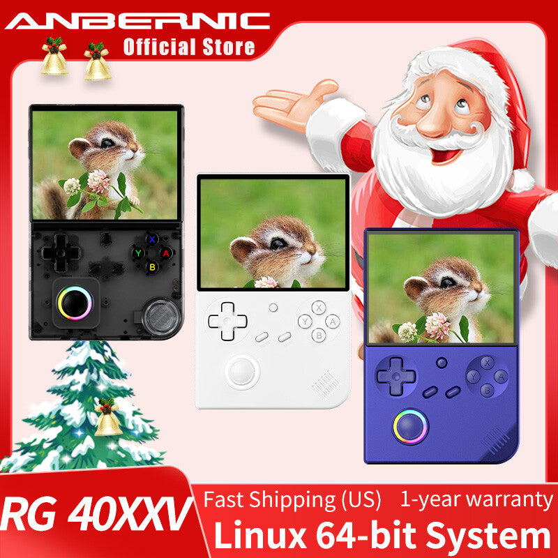 ANBERNIC RG40XXV Retro Handheld Game Console 64-Bit Linux 4.0'' IPS Screen